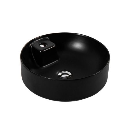 Раковина из сантехнического фарфора Aquatek ЕВРОПА AQ5212-MB 40х40 накладная цвет черный 1 отверстие под смеситель