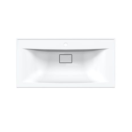 Раковина из искусственного камня Vincea VCB-3M900W 90х50 встраиваемая цвет белый 1 отверстие под смеситель