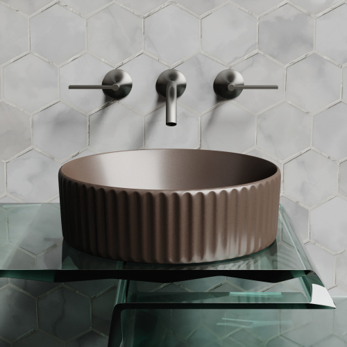 Раковина Ceramica Nova ELEMENT 36 см CN6057MDB накладная цвет темно-коричневый матовый - фото 4