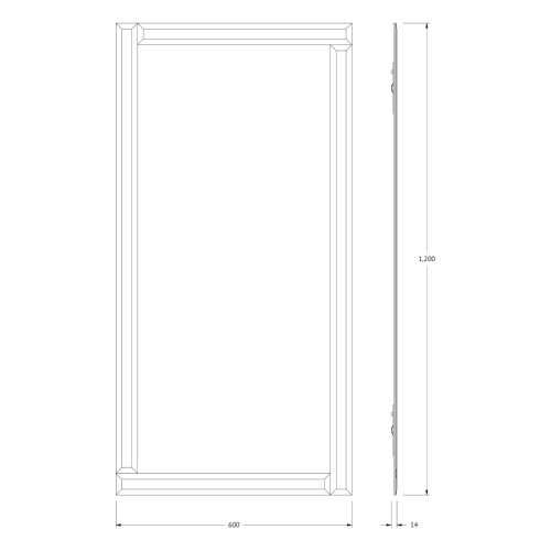 Зеркало в ванную Evoform Style BY 0808 60х120 цвет серый - фото 2