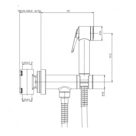 Гигиенический душ Bossini E37015B.045 белый матовый