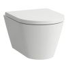 Чаша унитаза подвесная Laufen Kartell 8.2033.3.000.000.1 цвет белый без сиденья безободковая каскадный смыв