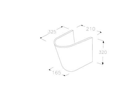 Полупьедестал для раковины Hatria NIDO Y0R601