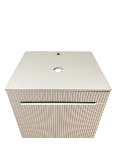 Тумба под раковину Sintesi STL.W7025 60х55х50 подвесная цвет белый - фото 3