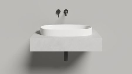 Раковина из искусственного камня S-Stone Salini GRECA 1803201MF 60х40 полувстраиваемая цвет мультиколор