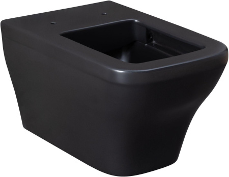 Чаша унитаза подвесная Allen Brau Infinity 4.21011.31 цвет черный матовый без сиденья безободковая каскадный смыв