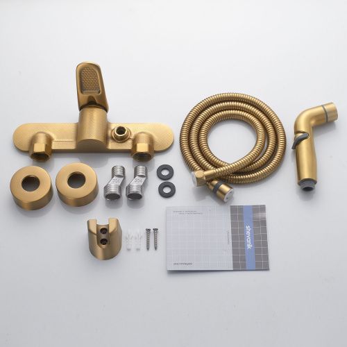 Гигиенический душ со смесителем Shevanik S4705G-1 золотой сатин - фото 4