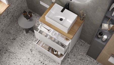 Тумба под раковину Velvex KLAUFS tnKLA.70.2Y-616.216 70х40 напольная цвет белый