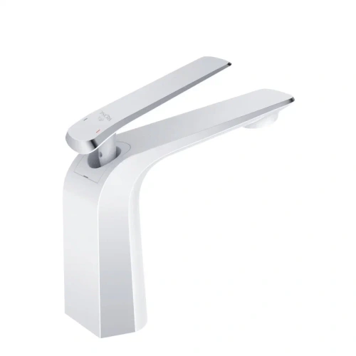 Смеситель Rose R1301F на раковину белый/хром - фото 2