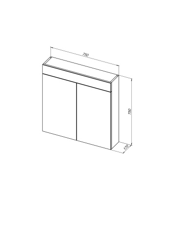 Зеркало-шкаф De Aqua Эколь 00186495 75х17х75 подвесной - фото 3 Зеркало-шкаф De Aqua Эколь 00186495 75х17х75 подвесной - фото 3