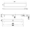 Душевой лоток Timo Standart DP20900-PG20900 95х15 хром