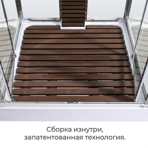 Душевая кабина AvaCan Z Z1910LEDMT 100х100 квадратная с крышей ориентация универсальная - фото 3 Душевая кабина AvaCan Z Z1910LEDMT 100х100 квадратная с крышей ориентация универсальная - фото 3