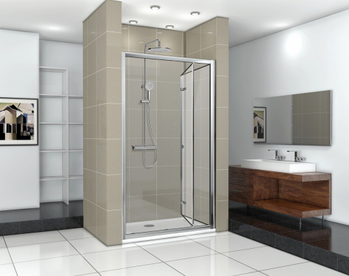 Душевая дверь Cerutti SPA BELLA D91T 90х195 стекло прозрачное профиль хром глянцевый - фото 2