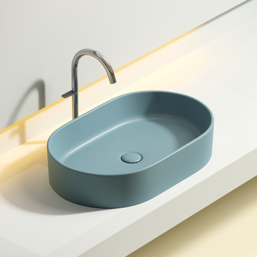 Раковина Ceramica Nova ELEMENT 61 см CN6048MLG накладная цвет зеленый матовый - фото 5