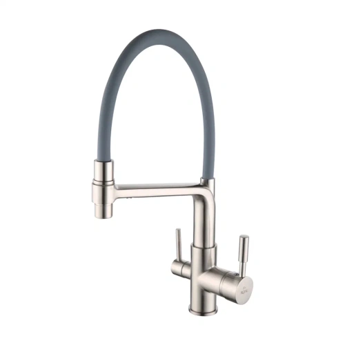 Смеситель для кухни Rose R658L на мойку сатин - фото 2