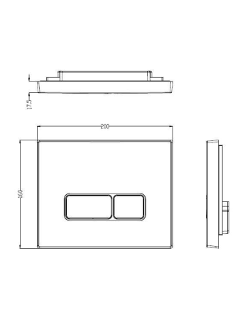 Клавиша смыва механическая WeltWasser WW INS 10000010235 цвет черный