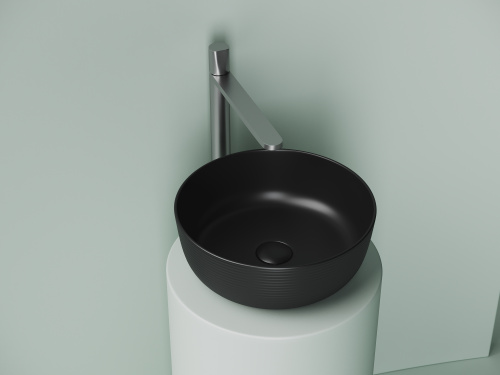 Раковина Ceramica Nova ELEMENT 36 см CN6073MB накладная цвет черный матовый - фото 3