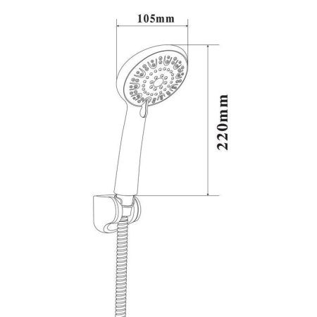 Душевой гарнитур Bond Circle BSS0100 настенный хром