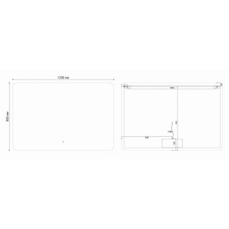 Зеркало с подсветкой Vincea VLM-3BE120 120х80 подвесное