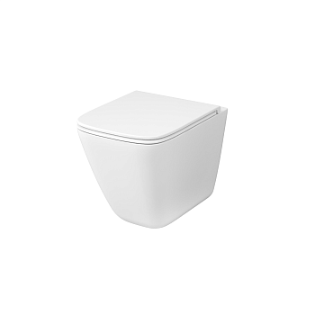 Унитаз подвесной Grossman Торнадо GR-4479SQC белый глянцевый с сиденьем микролифт безободковый смыв торнадо