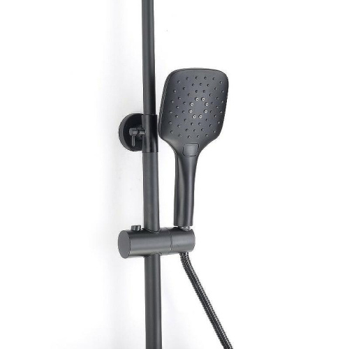 Душевая стойка D-Lin D10A06 настенная цвет черный - фото 5