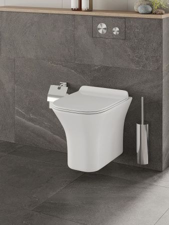 Унитаз подвесной Orange C02-100w белый с сиденьем микролифт каскадный смыв