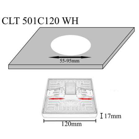Светильник встраиваемый Crystal Lux CLT 501 CLT 501C120 WH