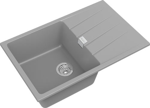 Кухонная мойка Rivelato RAUM RM-78 grigio metallizzato 78х50 цвет серый металлик - фото 3