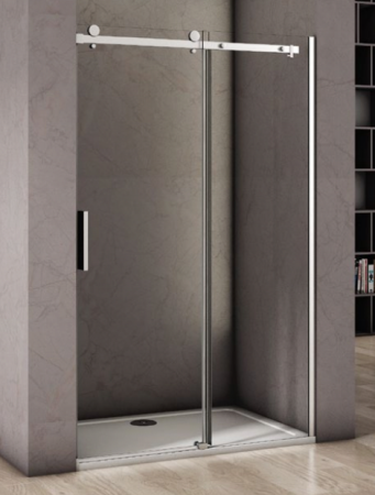 Душевая перегородка Good Door ALTAIR АЛ00003 130х195 стекло прозрачное с рисунком профиль хром глянцевый