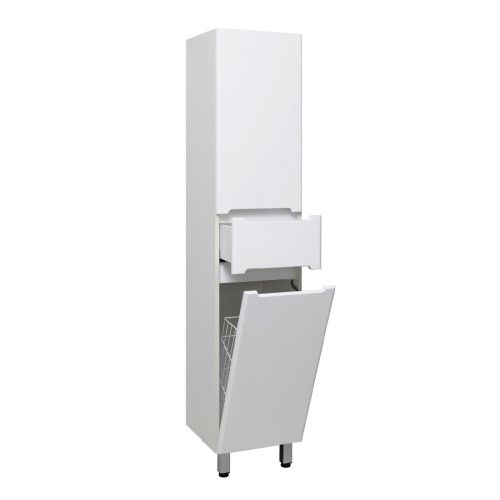 Шкаф-пенал RUNO Парма УТ000002867 35х35х160 напольный цвет белый - фото 3