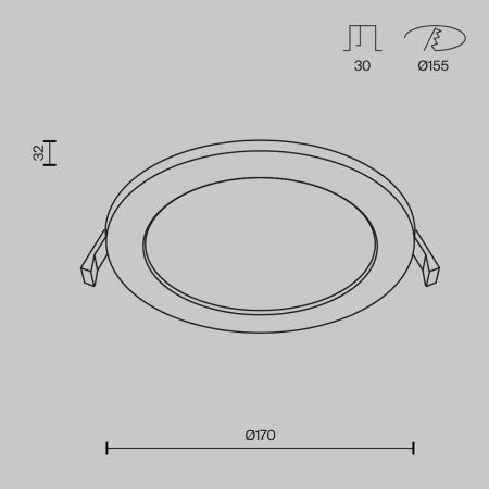 Светильник встраиваемый Maytoni Technical Stockton (Стоктон) DL016-6-L12W