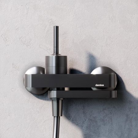 Смеситель для ванны и душа Damixa Arc 291000300 настенный черный