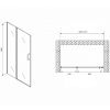 Душевая дверь Abber Sonnenstrand AG04100MS 100х195 стекло матовое профиль хром