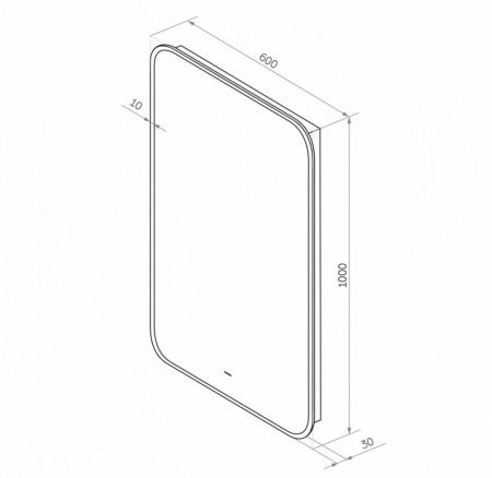 Зеркало с подсветкой Art&Max SIENA AM-Sie-600-1000-DS-F 60х100 подвесное