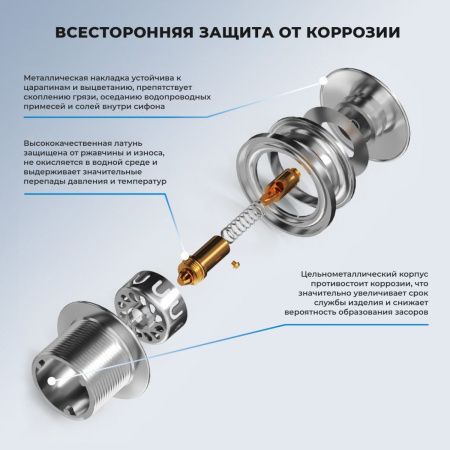 Слив-перелив для ванны Wellsee Useful Extras 231911000