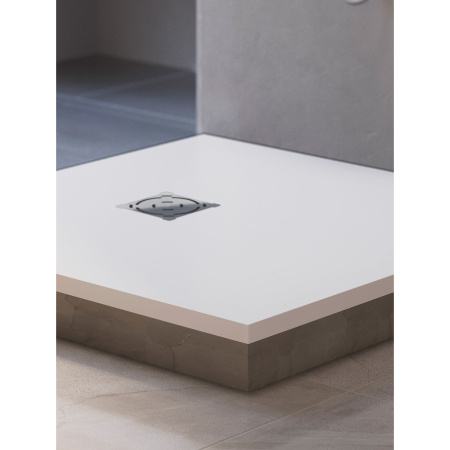 Душевой поддон RGW Stone Tray 16152088-01 80х80 искусственный камень белый без ножек