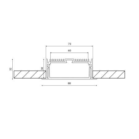 Профиль алюминиевый Designled LE 00-00001080