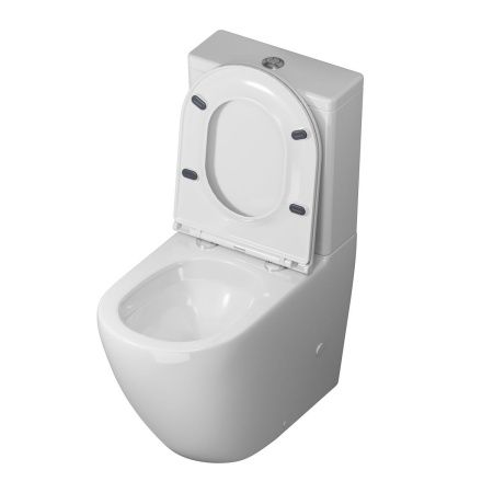 Унитаз напольный с бачком Grossman Торнадо GR-4407SQ белый с сиденьем микролифт безободковый смыв торнадо