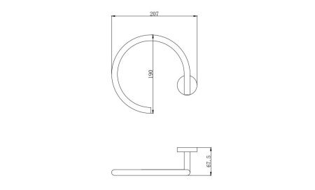 Полотенцедержатель Aquatek ВЕГА AQ4012CR