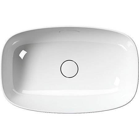 Раковина из сантехнического фаянса GSI Nubes 978311_УЦ/4 60х40 накладная цвет белый