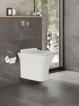 Унитаз подвесной Orange C02-100w белый с сиденьем микролифт каскадный смыв