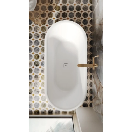 Ванна из искусственного камня Salini Perla 1049201M 170х80 отдельностоящая овальная