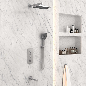 Душевая система Vincea VSFW-433T1CH встраиваемая в стену с термостатом