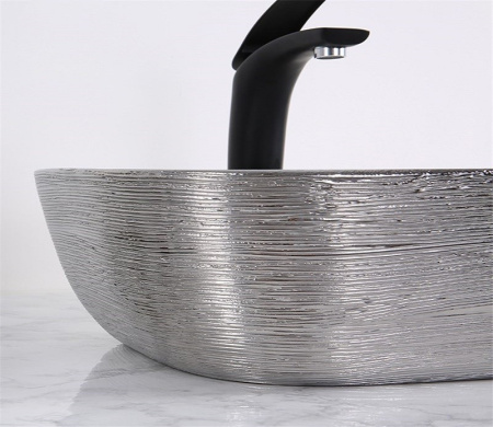 Раковина из санфаянса CeramaLux D1333H131 46х33 накладная цвет белый