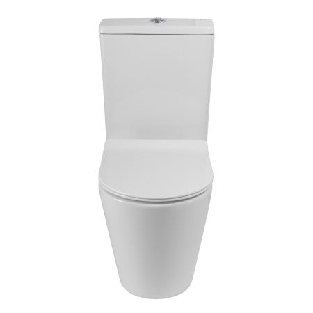 Унитаз напольный с бачком BelBagno FLAY-R BB2149CP-TOR/BB2149T/BB2111SC белый с сиденьем микролифт безободковый смыв торнадо