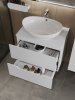 Тумба с раковиной Orange Line Li-70TuwMDF+B08-585W 70х50 подвесная цвет белый
