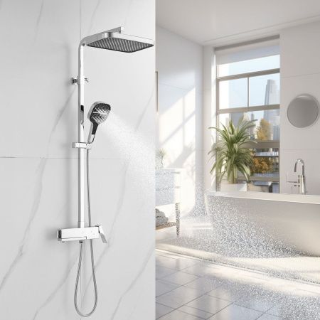 Душевая стойка Rose R1056 настенная цвет хром