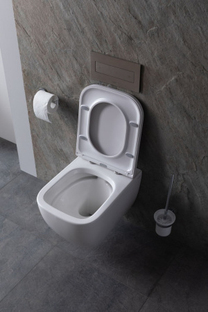 Чаша унитаза подвесная Allen Brau Infinity 4.21004.20 цвет белый без сиденья безободковая каскадный смыв