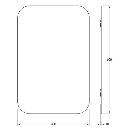 Зеркало Evoform Primary BY 0125 40х60 подвесное