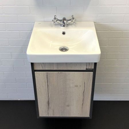 Тумба с раковиной Comforty Вена 00-00006653CF 50х50 подвесная цвет серый